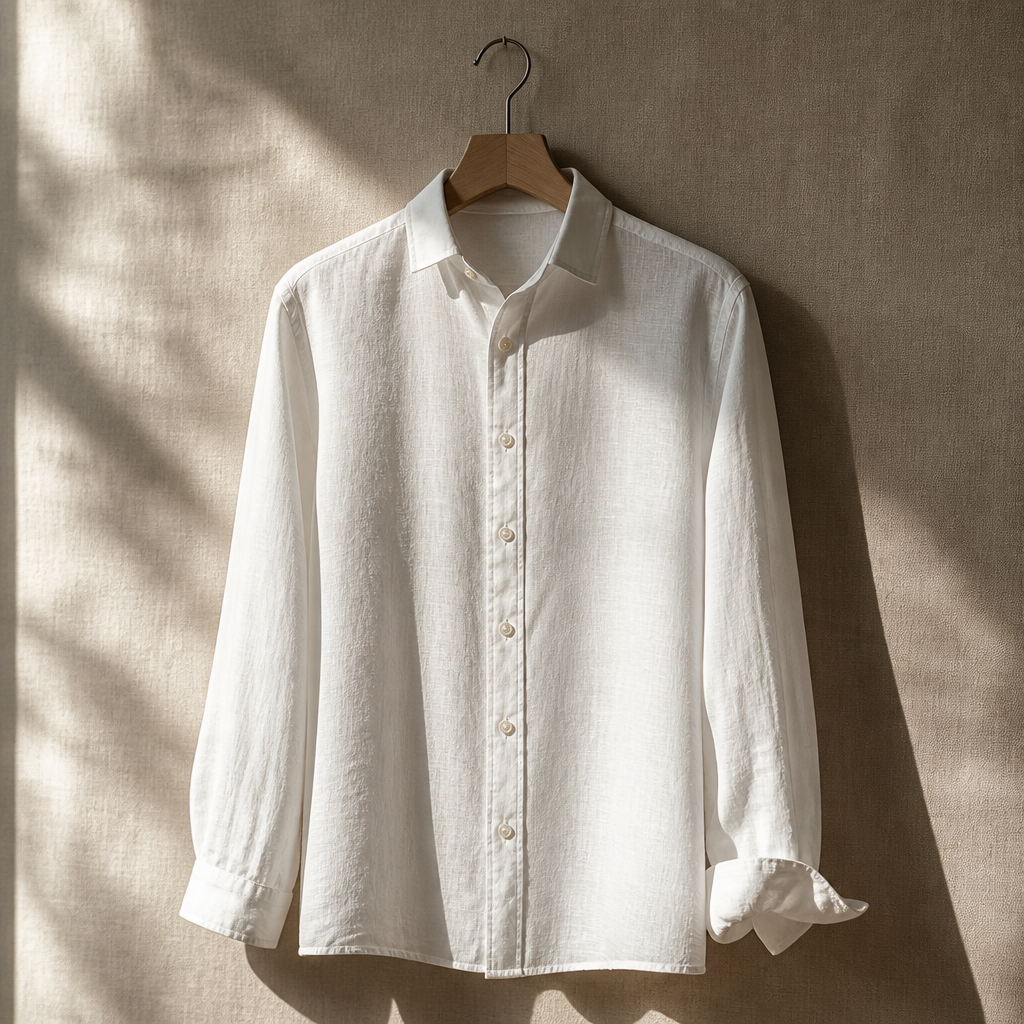 The Riviera Linen Shirt White — alt
