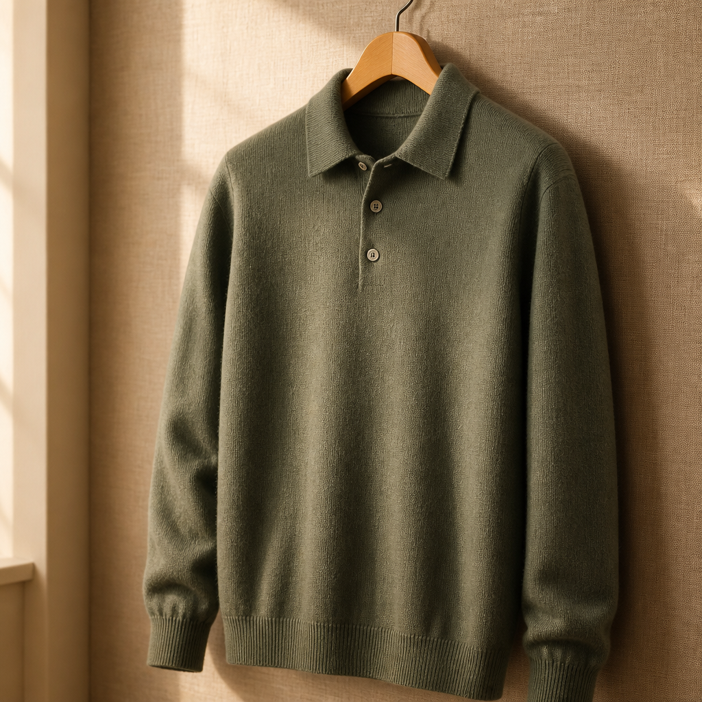 The St Jamess Cashmere Knit Polo — alt